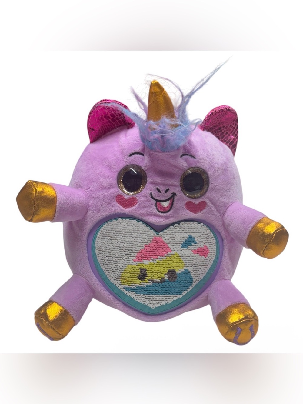Zuru Rainbocorns sparkle heart / rainbow surprise plush with reversible sequins!